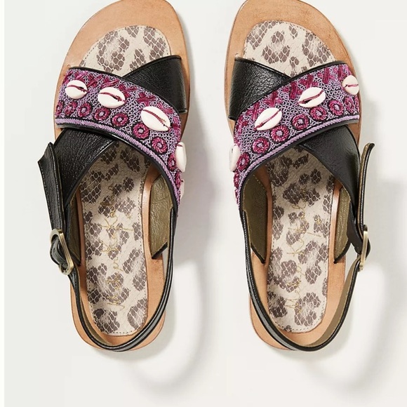 Anthropologie Shoes - Anthropologie Meyer Kakalia sandals size 37 new without box embellished slingbac